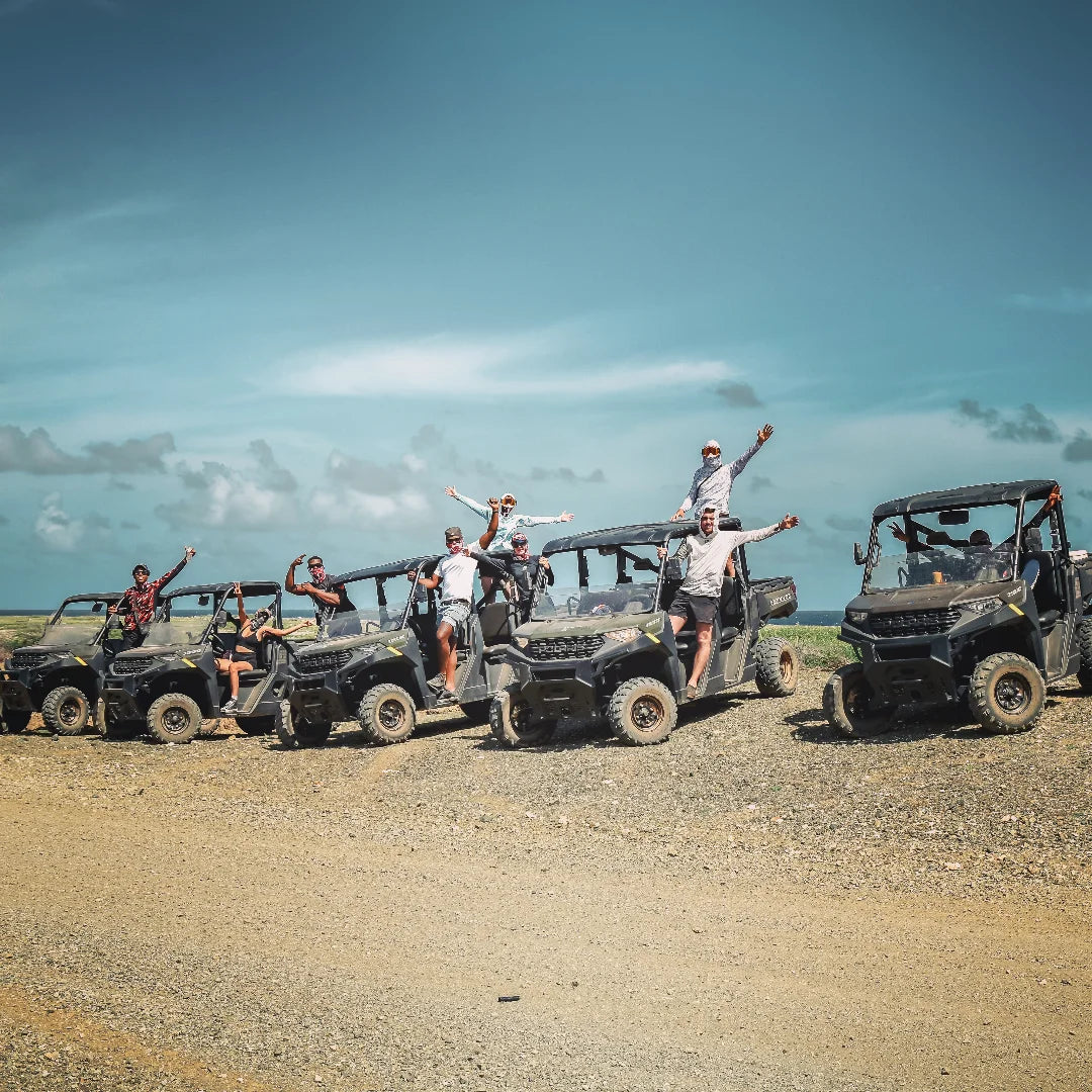 Travelers on a buggy tour